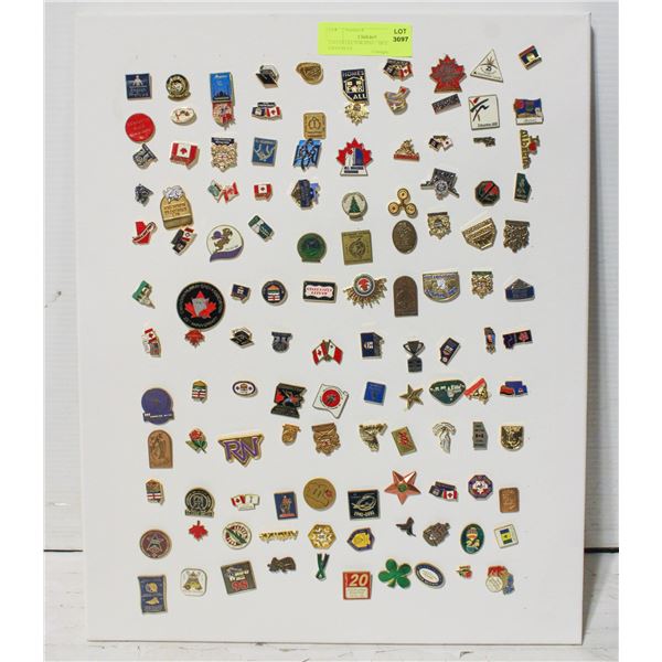 120 COLLECTOR PINS - METAL & ALL DIFFERENT