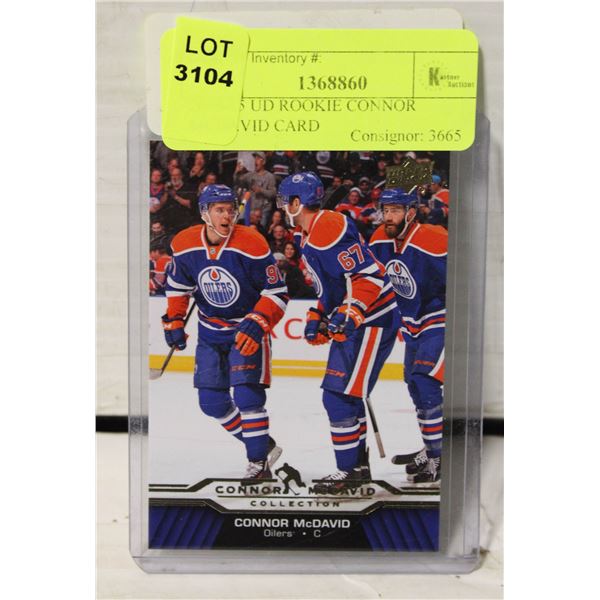 2015-15 UD ROOKIE CONNOR MCDAVID CARD