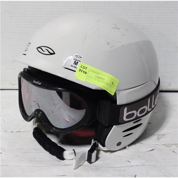 YOUTH M 53-58 SKI HELMET & GOGGLES
