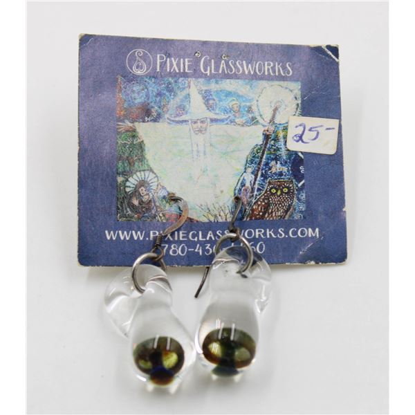 PIXIE GLASSWORKS HANDMADE GLASS EARRINGS