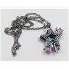 Image 1 : HINGED STAR PENDANT AND RAINBOW COLORED CHAIN