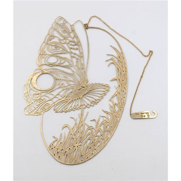 6" GORGEOUS MILLED BRASS BUTTERFLY WINDOW HANGING