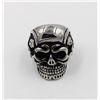 LARGE HEAVY SKULL THEME BIKER RING SZ 9