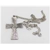 Image 1 : 2 X SILVER TONE CRUCAFIX NECKLACES
