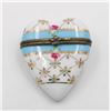 ROYAL LIMAGES FRANCE HINGED PORCELAIN HEART BOX
