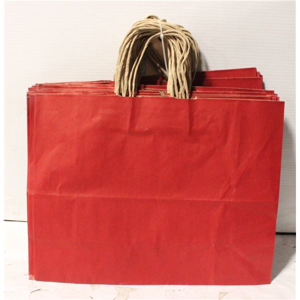 NEW 25 RED PAPER BAGS