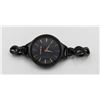 LADIES BLACK MICHAEL HILL WATCH WITH TINY SCRATCH