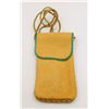 HANDMADE INDIGENOUS LEATHER BEADED POUCH WITH