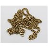 36" DOUBLE CLASP GOLD PLATED/TONE  LINK CHAIN -