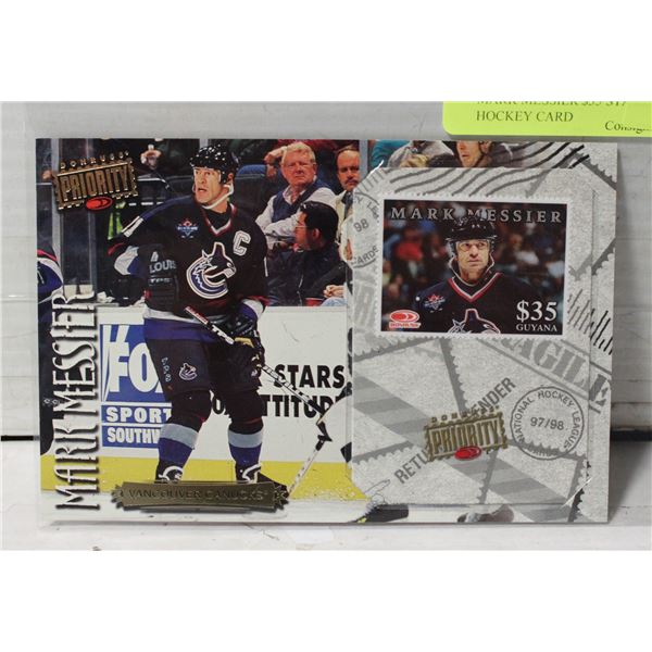 MARK MESSIER $35 STAMP & HOCKEY CARD