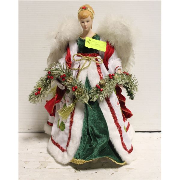 15" ANGEL CERAMIC HEAD TREE TOPPER