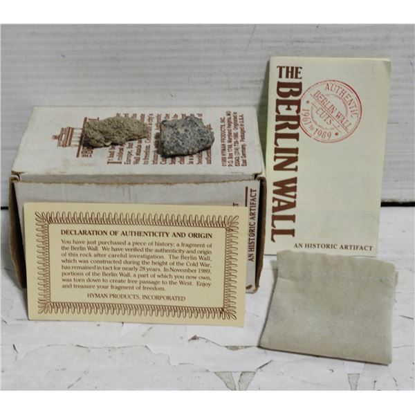 THE BERLIN WALL HISTORIC ARTIFACT