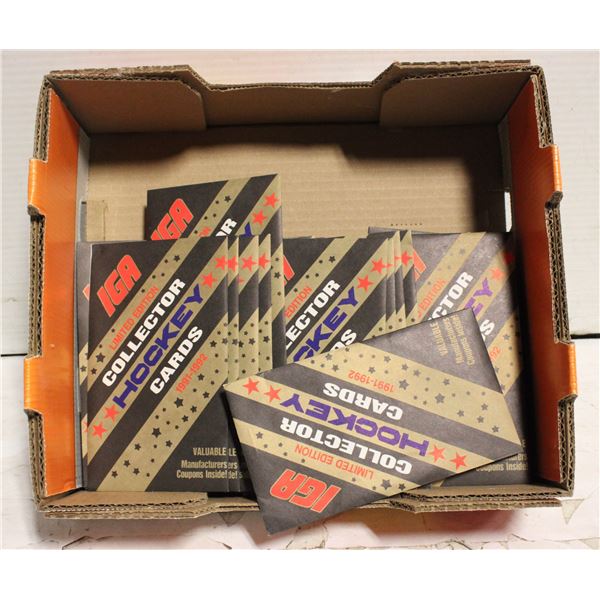 50 SEALED IGA 1991-92 OILERS/FLAMES CARDS