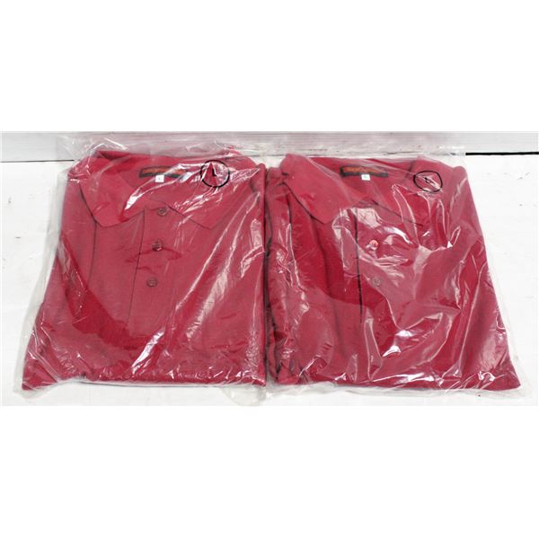 LOT OF 2 NEW B&W COLLECTION RED POLO SHIRTS
