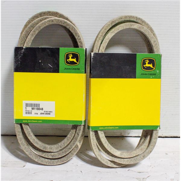 LOT OF 2 JOHN DEERE BELTS
