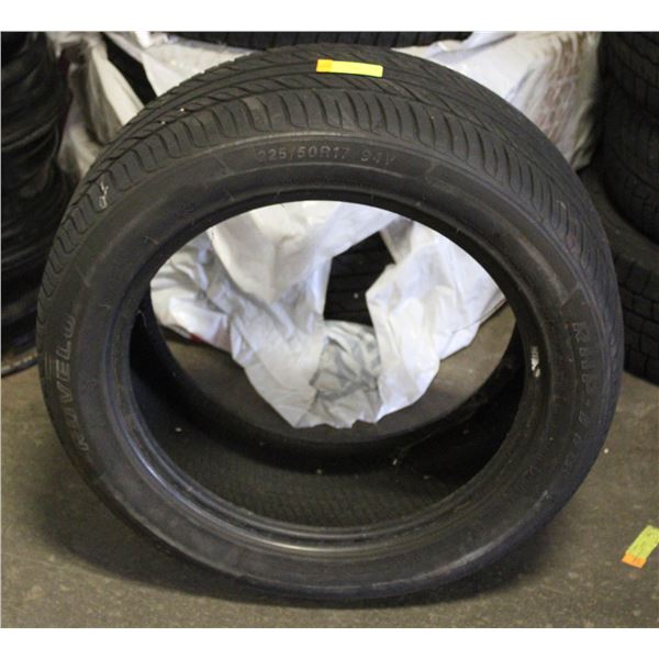 SINGLE 225/50R17 94V TIRE HALF TREAD