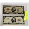 1928,1963 U.S.A RED SEAL $2 BILLS