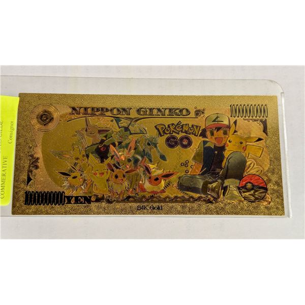 POKEMON 24K "GOLD-GILDED" COMMERATIVE