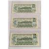Image 2 : 3 SEQUENTIAL 1973 CANADA $1 BILLS
