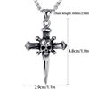 Image 2 : RETRO VIKING SKULL CROSS-SHAPED PENDANT NECKLACE