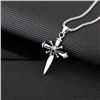 Image 3 : RETRO VIKING SKULL CROSS-SHAPED PENDANT NECKLACE