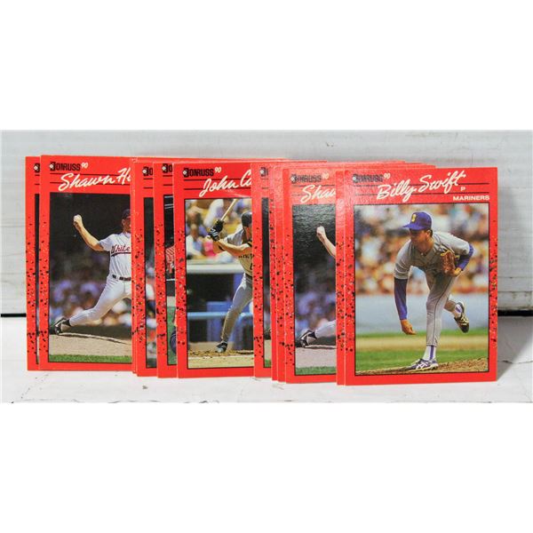 LOT OF 10 VINTAGE ERROR CARDS DONRUSS BASEBALL