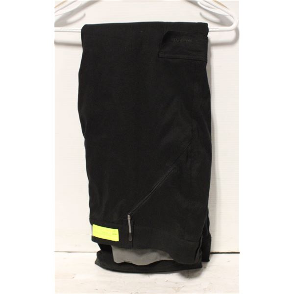 LADIES BLACK SNOW PANTS, SZ 16 X 32”