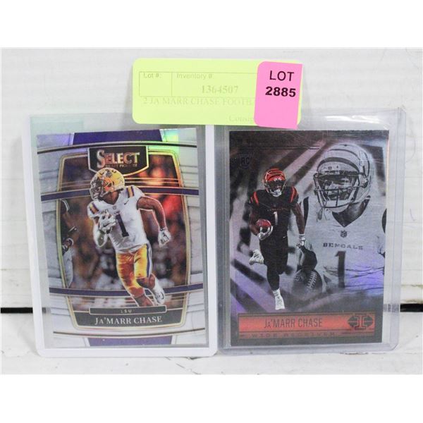 2 JA MARR CHASE FOOTBALL CARDS