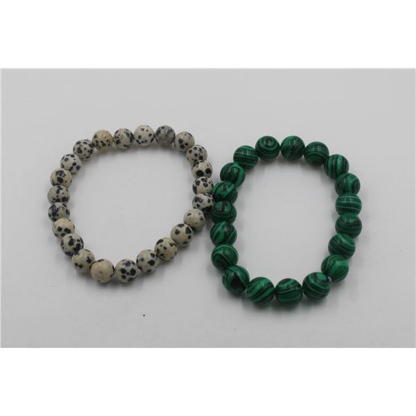 #50-NATURAL JASPER SPORT & GREEN MALACHITE