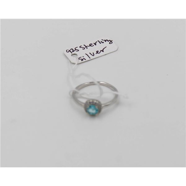 #20-BLUE APATITE GEMSTONE RING SIZE 7.75