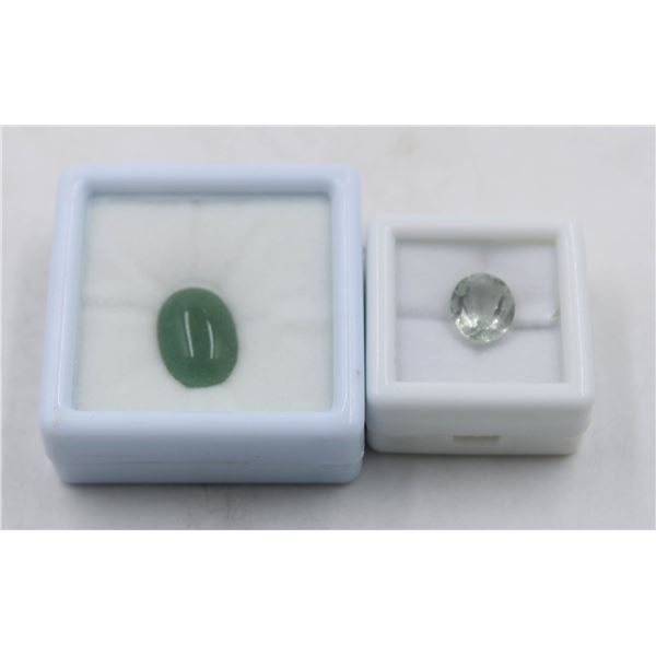 #260-UNHEATED  AMETHYST 3.04 CT & AVENTURINE 6.15C