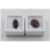 #259-UHEATED SMOKY QZ  3.60 CT &  RED RUBY 10.26 C