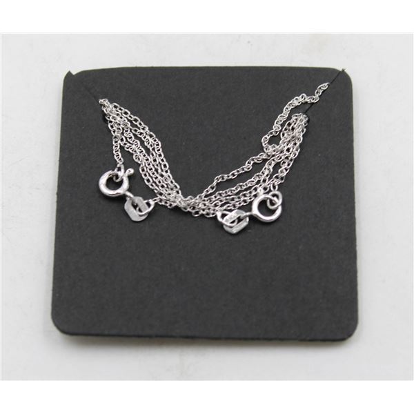 #78-STERLING SILVER NECKLACE 2 PCS