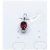 #225-UNHEATED GARNET & CZ PENDANT