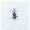 Image 1 : #163-HEATED BLUE SAPPHIRE & WHITE ZIRCON PENDANT