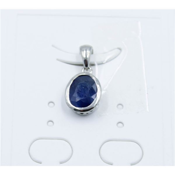 #179-HEATED BLUE SAPPHIRE GEMSTONE   PENDANT