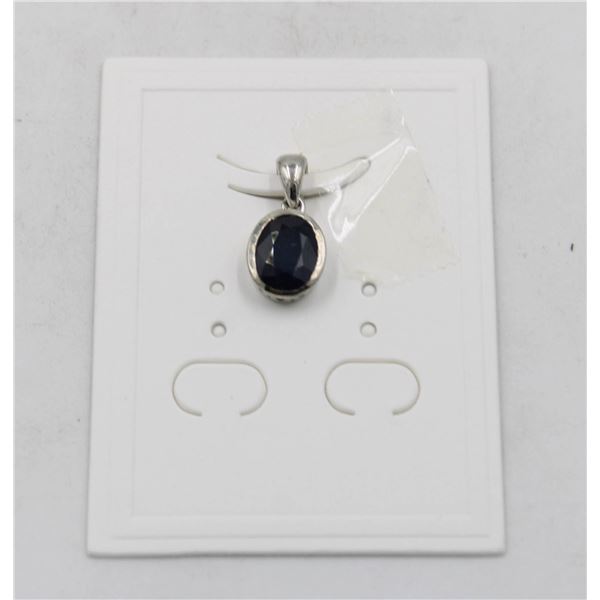 #173-HEATED BLUE SAPPHIRE GEMSTONE   PENDANT