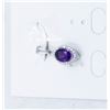 Image 1 : #202-UNHEATED AMETHYST & CZ PENDANT