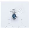 Image 1 : #164-HEATED BLUE SAPPHIRE & WHITE ZIRCON PENDANT