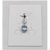 Image 1 : #180-SKY BLUE TOPAZ & CZ PENDANT