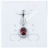 Image 1 : #239-UNHEATED GARNET & CZ  PENDANT