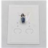 Image 1 : #168-HEATED BLUE SAPPHIRE & CZ  PENDANT