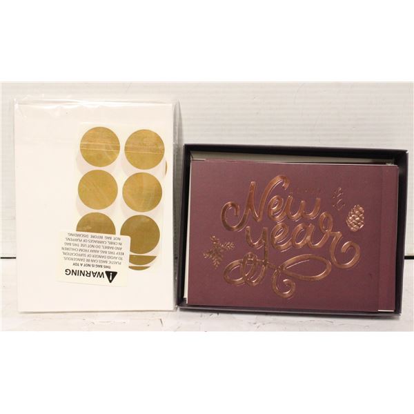 BOX OF NEW HAPPY NEW YEAR GREETING CARDS &