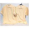Image 1 : 2 NEW HARMONY LIGHT YELLOW POLO SHIRTS SIZE XL