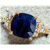 Image 1 : BZ2096-100J 10K NATURAL SAPPHIRE/DIAMOND RING