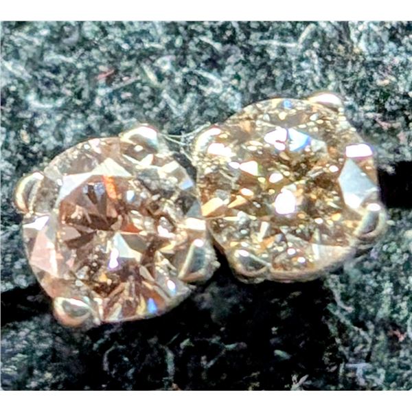 BZ2096-81J 14K NATURAL LIGHT PINK DIAMOND EARRINGS