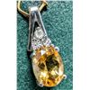 Image 1 : BZ2096-72J SILVER CITRINE 1.25CT & DIAMOND PENDANT