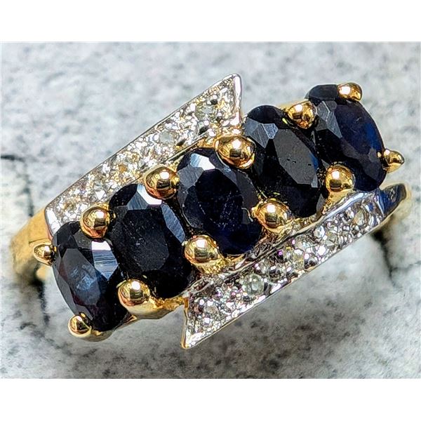 BZ2096-73J SILVER SAPPHIRE 2.2CT RING