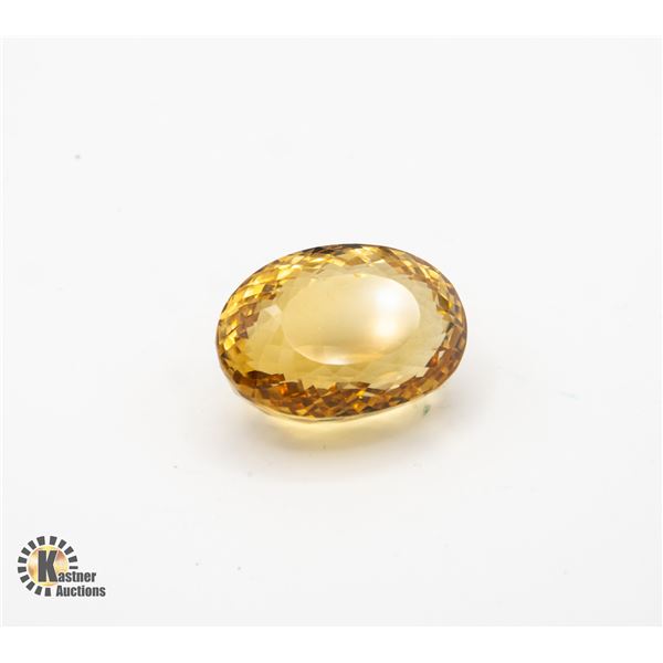 155.13 CTS NATURAL OVAL CUT CITRINE GEM COMES W