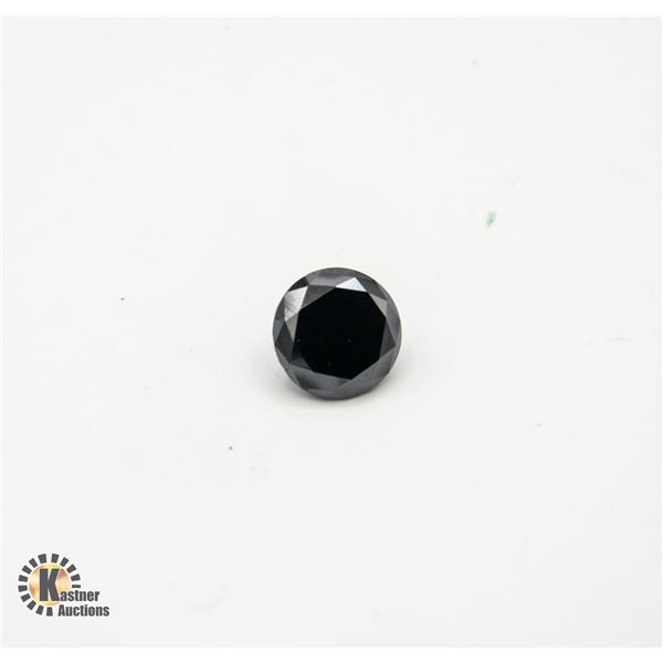 7.54 CTS ROUND BRILLIANT BLACK DIAMOND COMES W